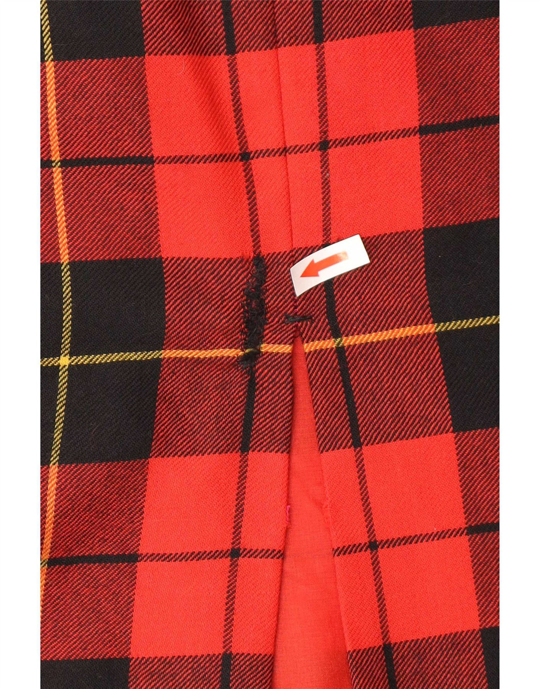 Fusta Creion Vintage pentru Damă W30 Medium Red Check