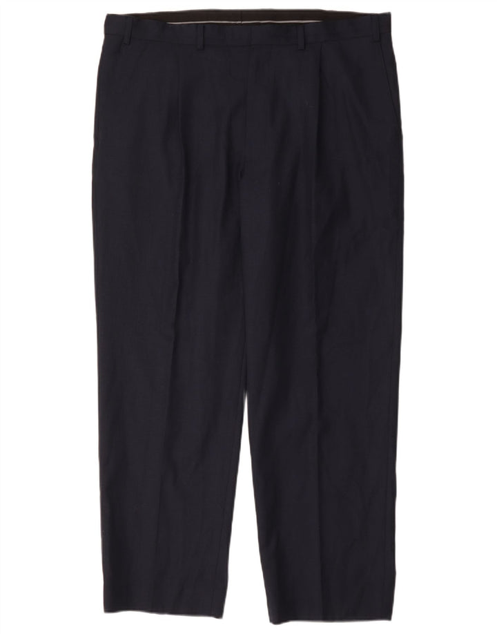 Pantaloni chino pentru bărbați Marks & Spencer L38 L29 Lână bleumarin