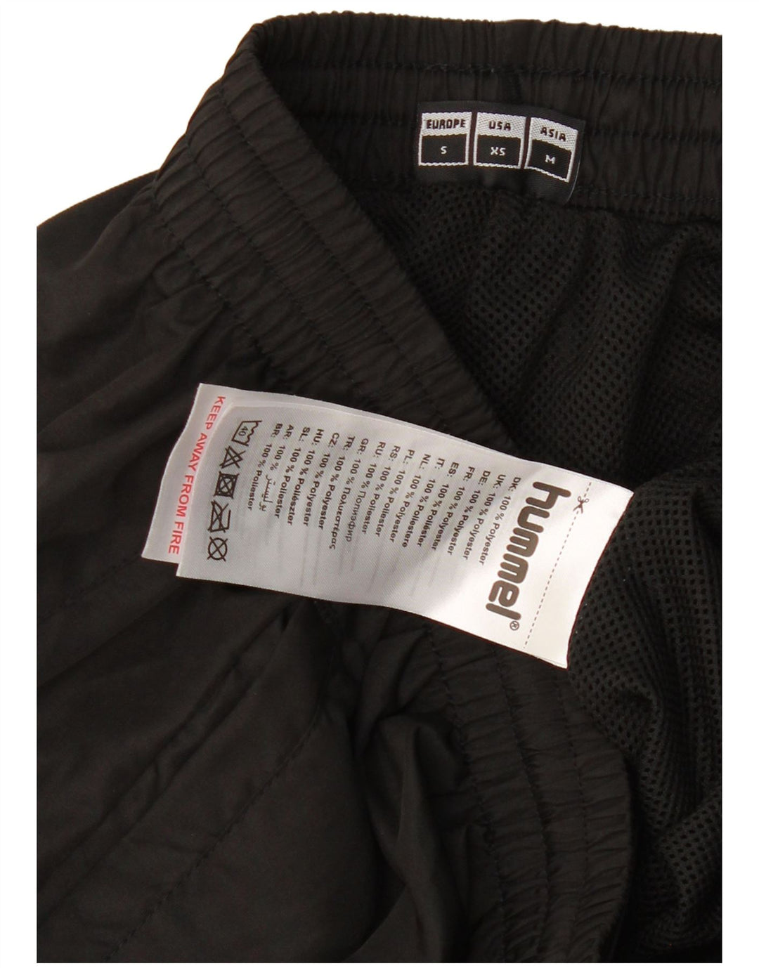 Pantaloni de trening grafic pentru bărbați HUMMEL, poliester negru mic