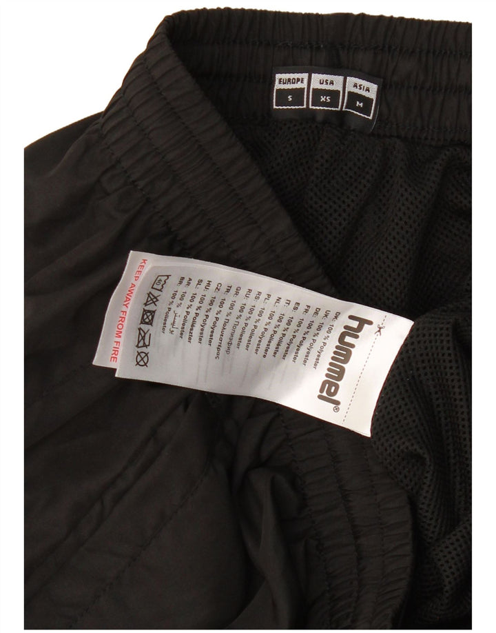 Pantaloni de trening grafic pentru bărbați HUMMEL, poliester negru mic