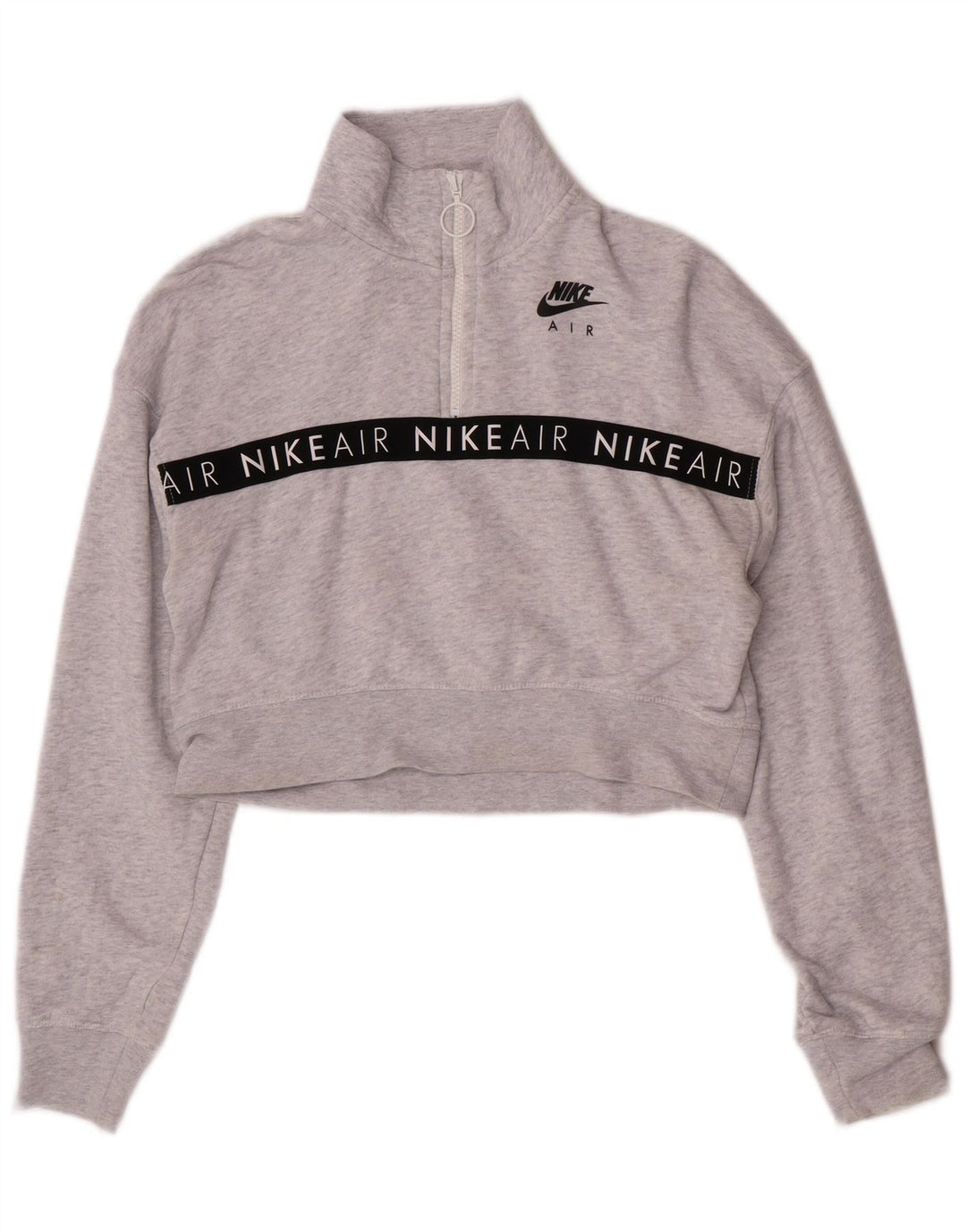 Pulover Nike Crop Graphic pentru femei UK 10 Mic, gri cu pete