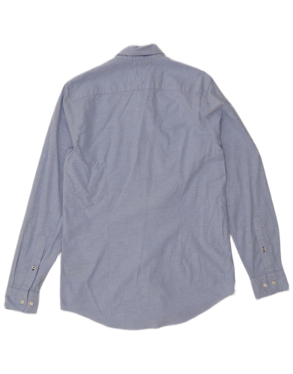 TOMMY HILFIGER Mens Slim Fit Shirt Medium Blue Cotton