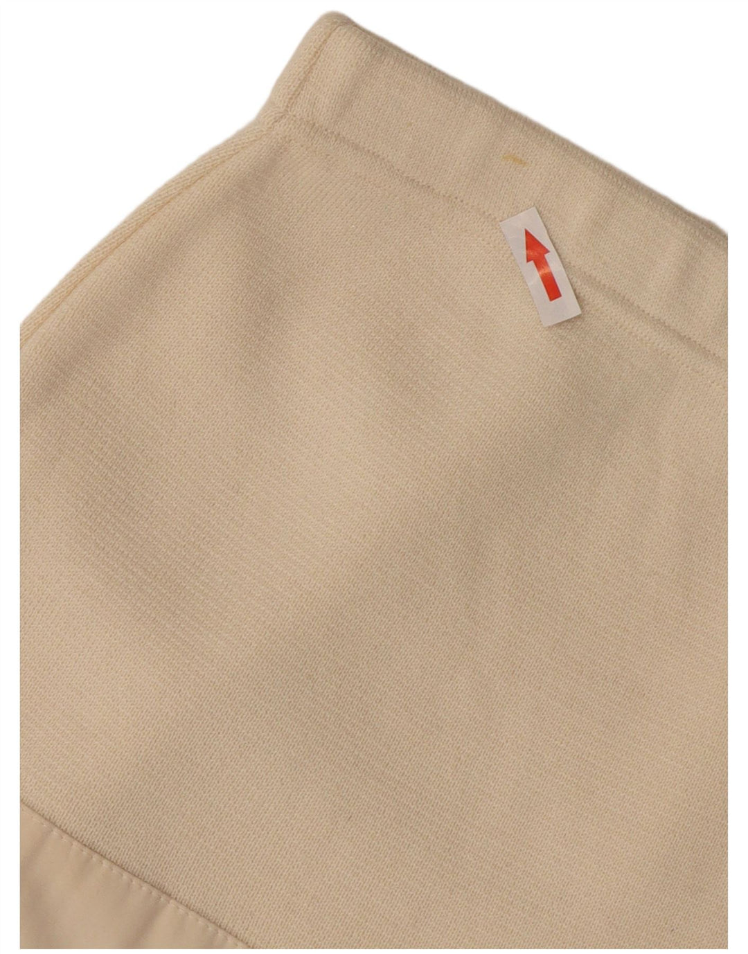 Fusta midi tricotată vintage pentru femei W32 Large Off White