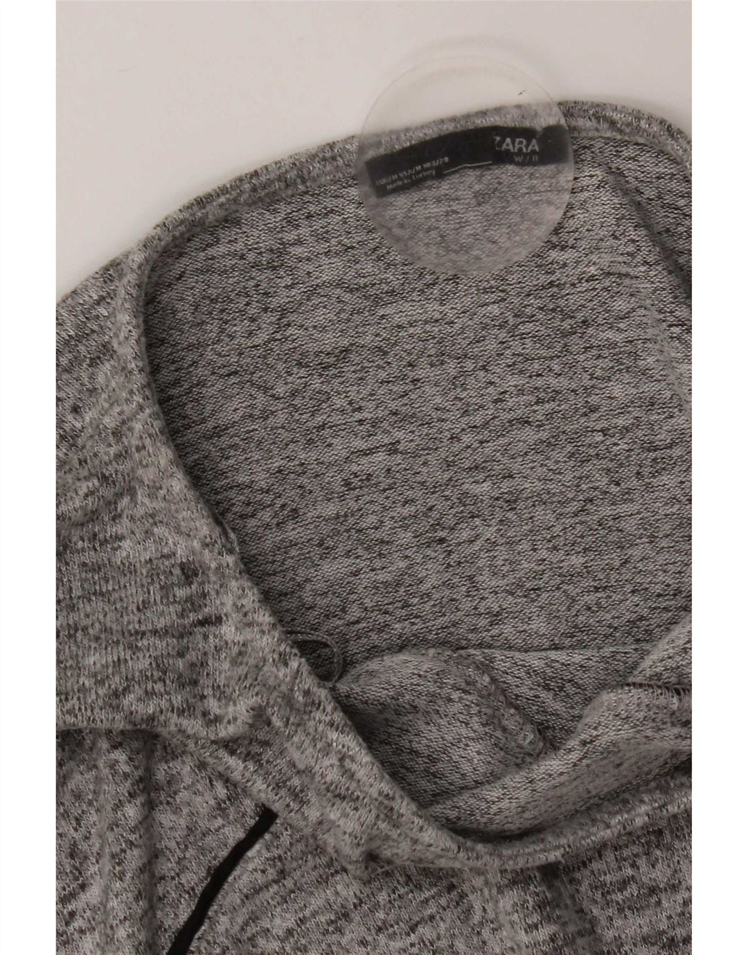 Top supradimensionat pentru femei Zara, cu mâneci 3/4 UK 14 Medium Gri Pete