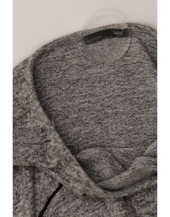 Top supradimensionat pentru femei Zara, cu mâneci 3/4 UK 14 Medium Gri Pete