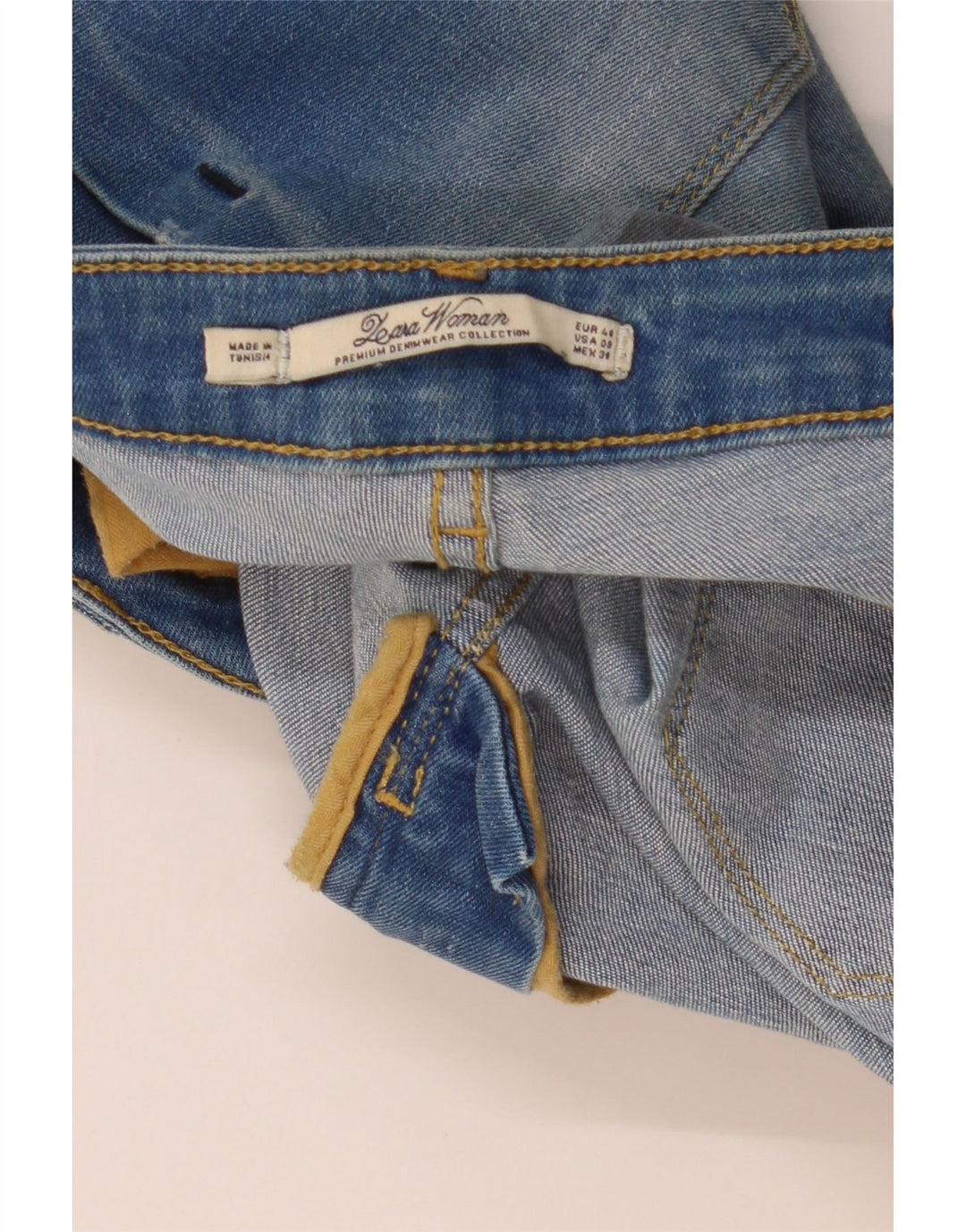 Blugi ZARA Femei Slim EU 40 Medium W30 L30 Albastru