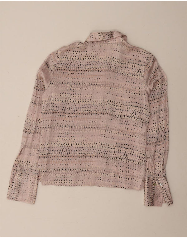 Bluză cămașă pentru femei Marks & Spencer UK 12 Medium Pink Spotted Silk