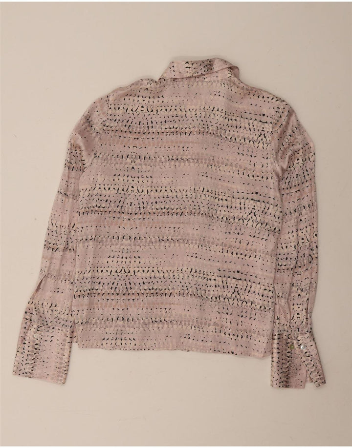 Bluză cămașă pentru femei Marks & Spencer UK 12 Medium Pink Spotted Silk