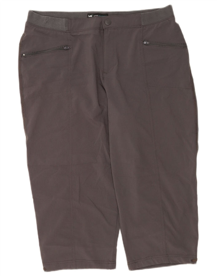 Pantaloni Capri pentru femei Lee US 14 XL W34 poliester gri