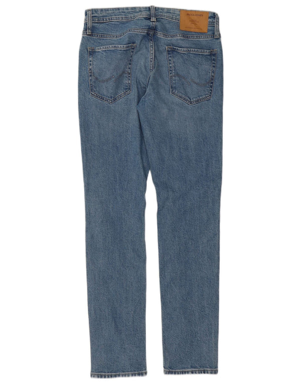 Jack & Jones Blugi slim GLENN Distressed pentru bărbați L30 L32 Bumbac albastru