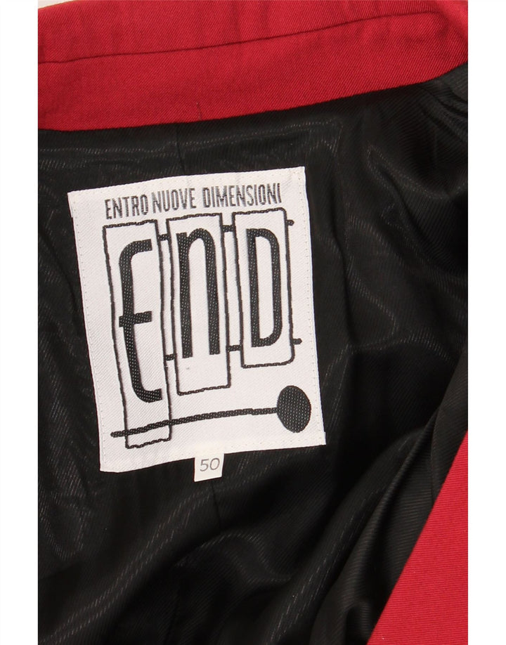 Jachetă pentru bărbați VINTAGE cu 3 nasturi IT 50 Lână roșie mare