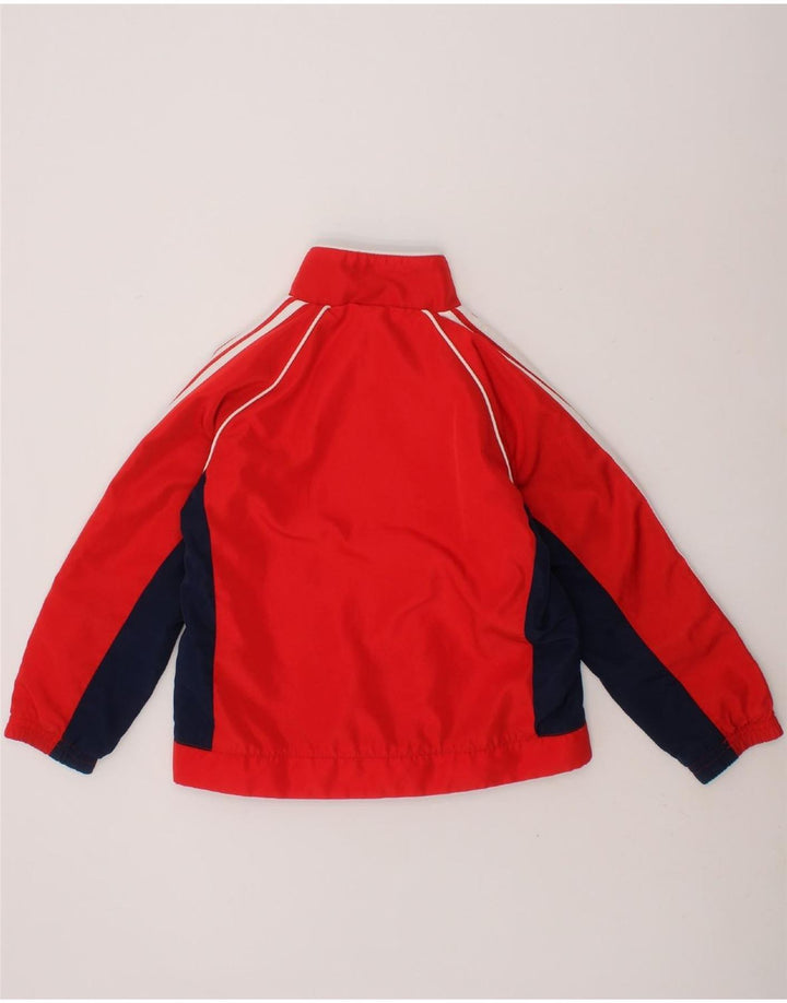 ADIDAS Boys Tracksuit Top Jacket 2-3 Years Red Colourblock Polyester Vintage Adidas and Second-Hand Adidas from Messina Hembry 