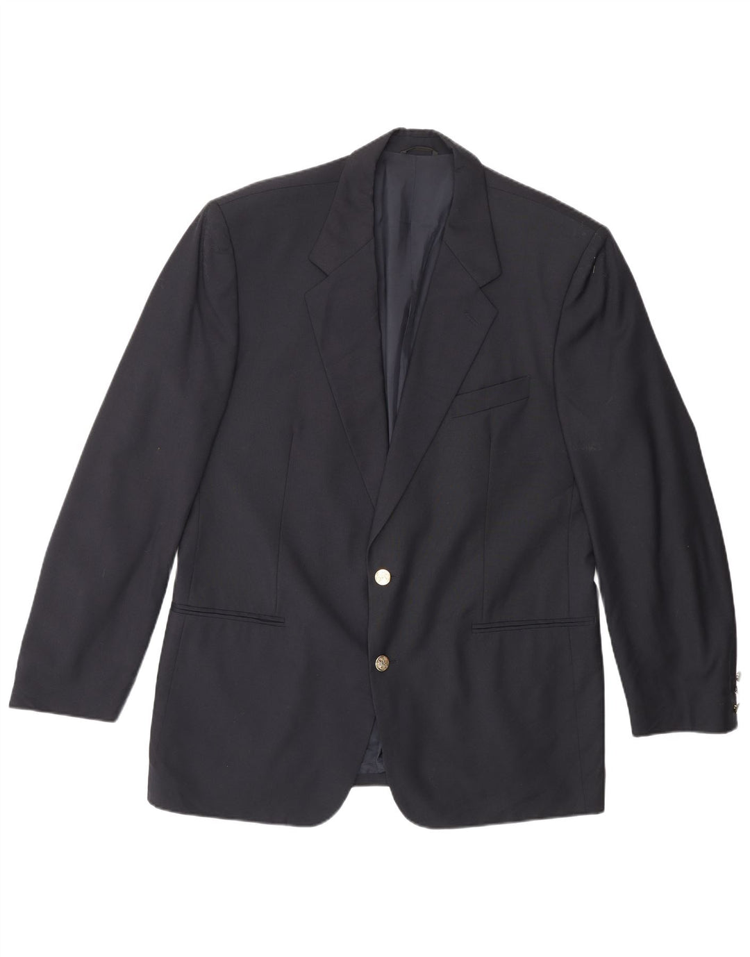 Jachetă Yves Saint Laurent pentru bărbați, cu 2 nasturi, IT 52 XL, lână nouă, albastru bleumarin