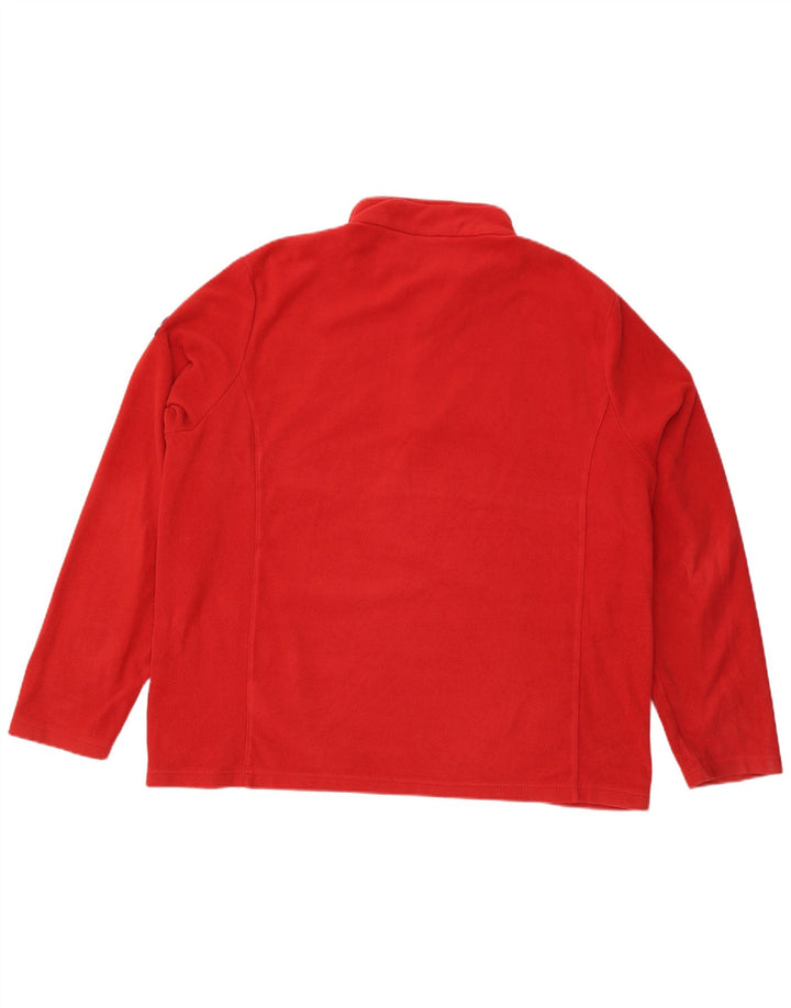Pulover pentru bărbați TOG 24, cu fermoar și gât, poliester roșu 2XL