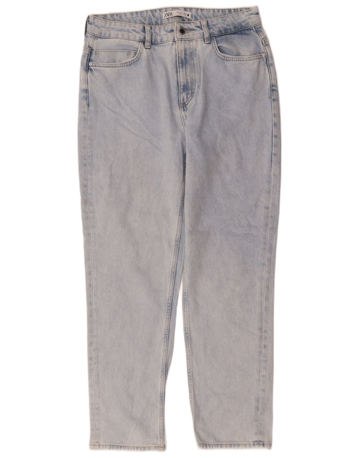 Blugi conici pentru femei Zara EU 40 Medium W30 L28 Albastru