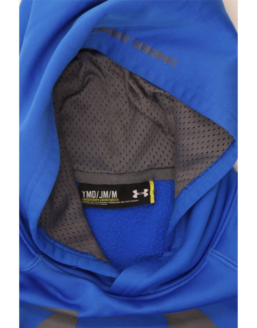 Pulover cu capota grafic Under Armour pentru băieți 9-10 ani, albastru mediu