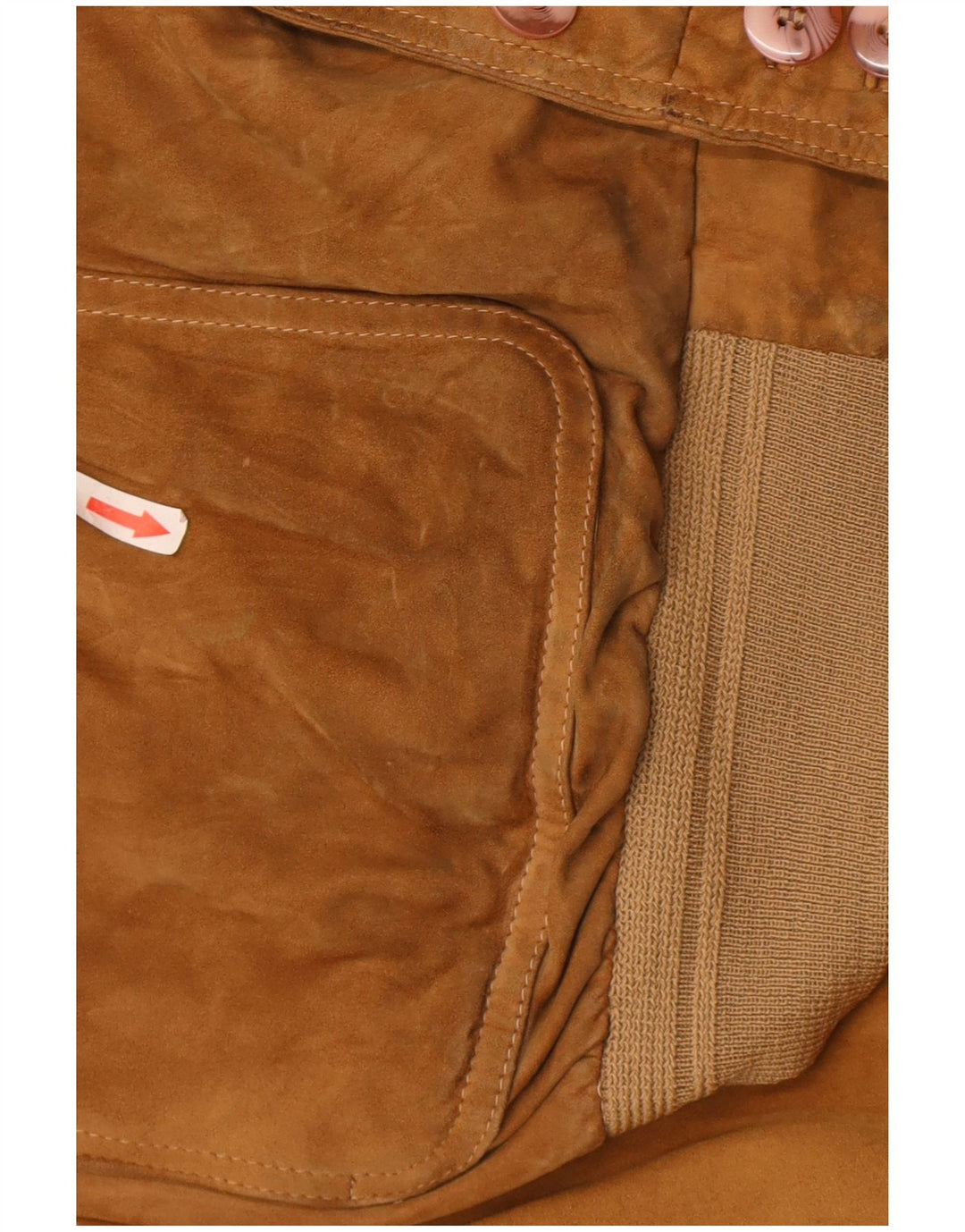 Bomber vintage pentru bărbați din piele intoarsa UK 40 mare maro