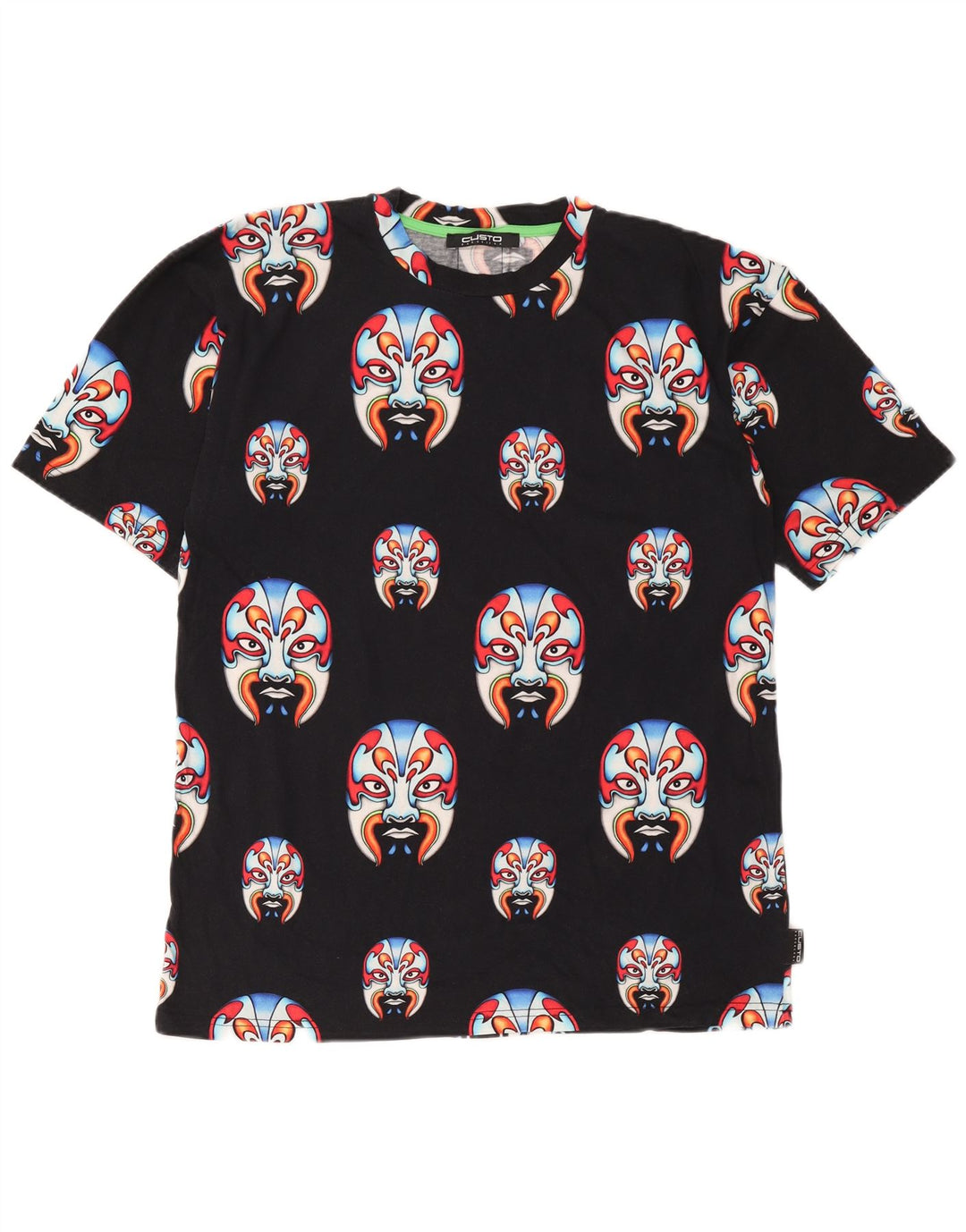 Tricou grafic Custo Barcelona pentru bărbați Top mediu negru bumbac