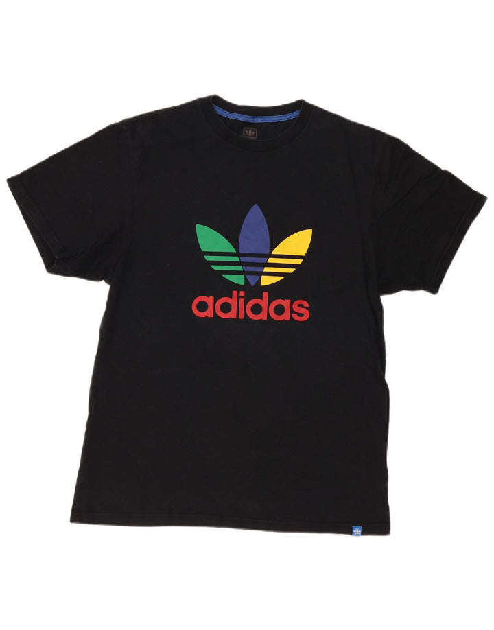Tricou grafic Adidas pentru bărbați Top mediu negru bumbac