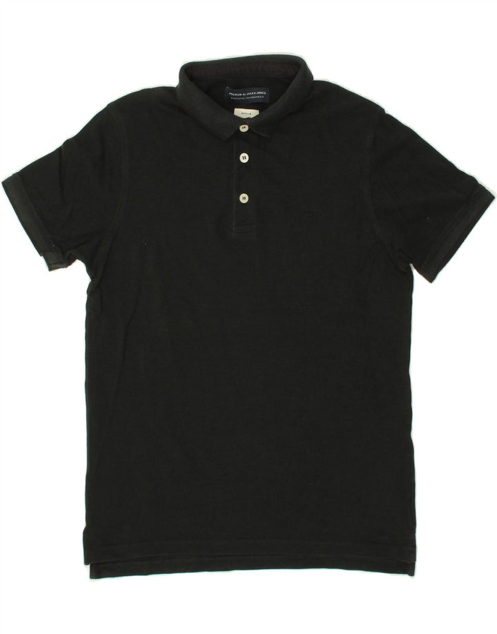 JACK & JONES Mens Polo Shirt Medium Black Cotton Vintage Jack & Jones and Second-Hand Jack & Jones from Messina Hembry 