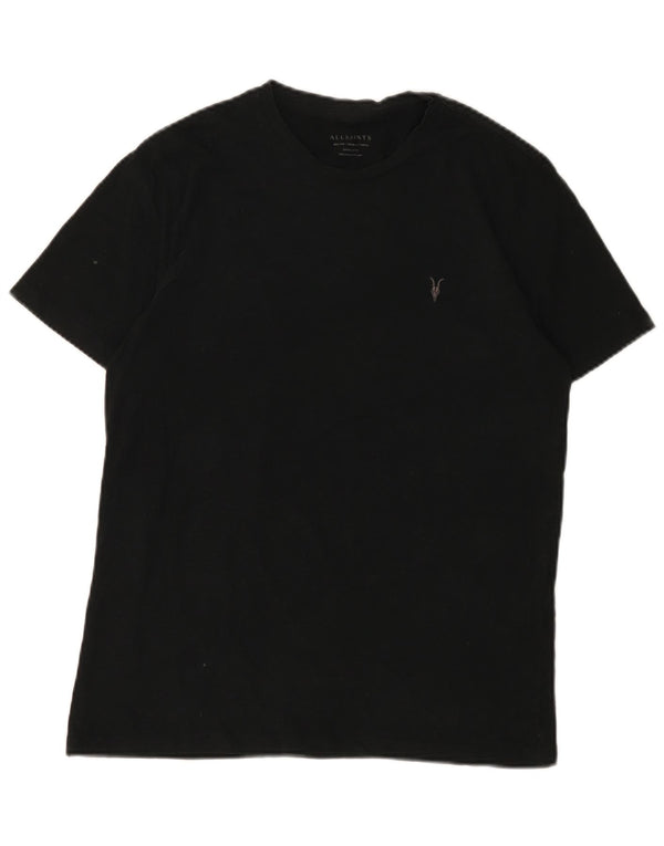 All Saints Mens T-Shirt Top Medium Black Cotton