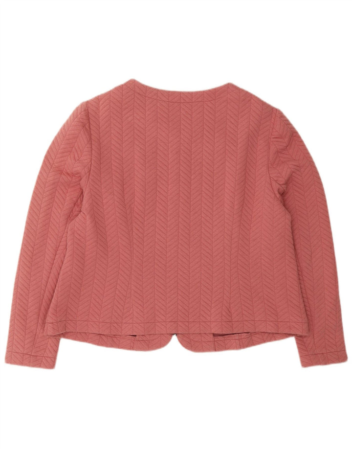 Jachetă pentru femei Marks & Spencer cu fermoar complet UK 20 2XL roz poliester