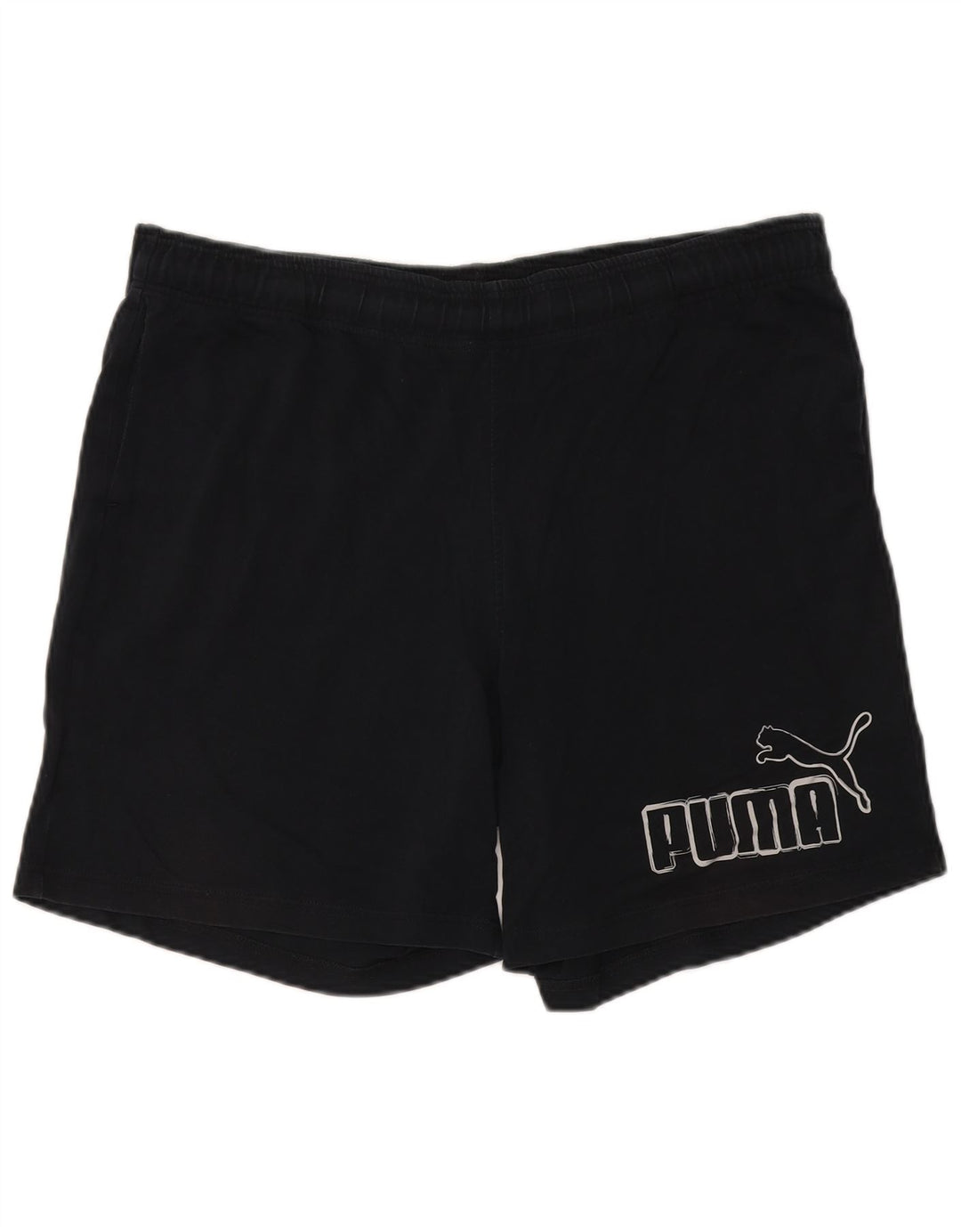 Pantaloni scurți sport grafic Puma pentru bărbați XL, poliester negru