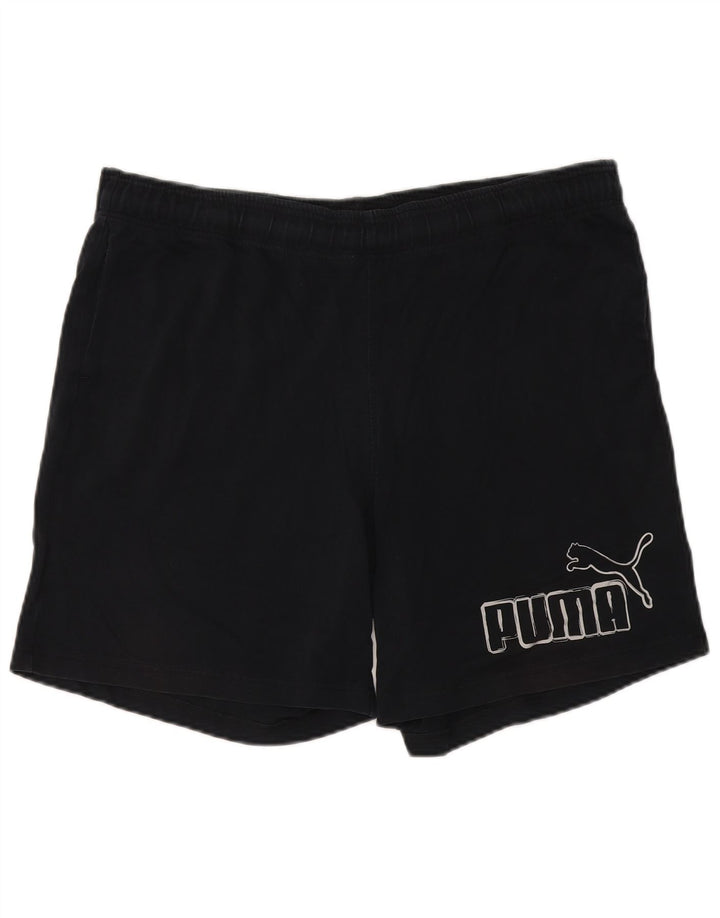 Pantaloni scurți sport grafic Puma pentru bărbați XL, poliester negru