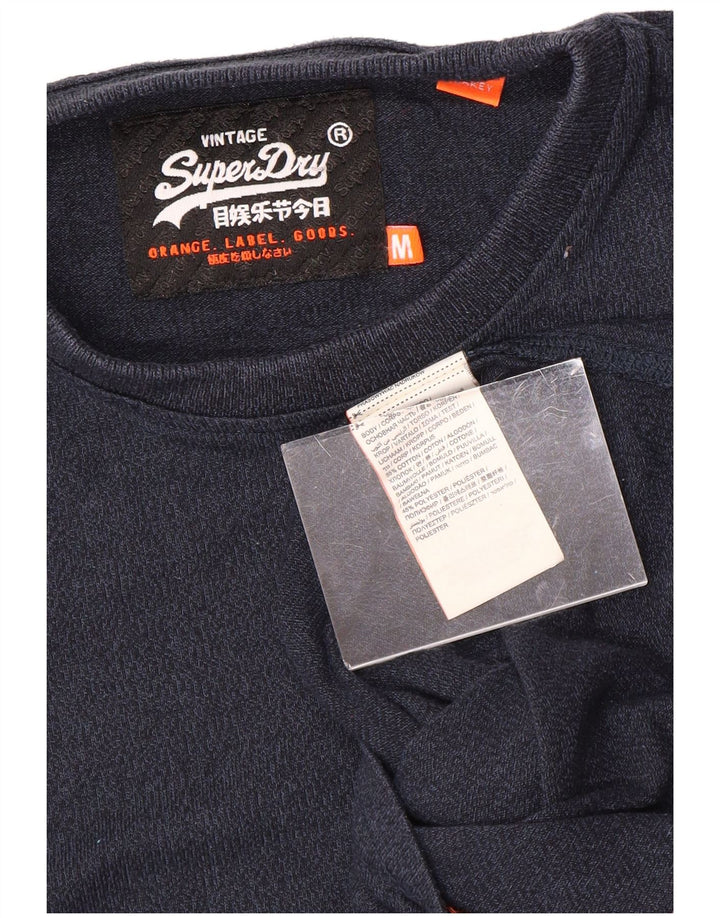 SUPERDRY Tricou Bărbați Top Mediu Bleumarin Bumbac Pete