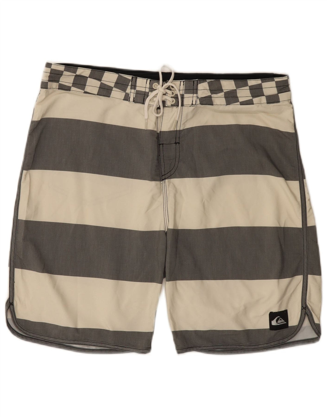 Pantaloni scurți de înot Quiksilver pentru bărbați, mari, din poliester cu dungi alb
