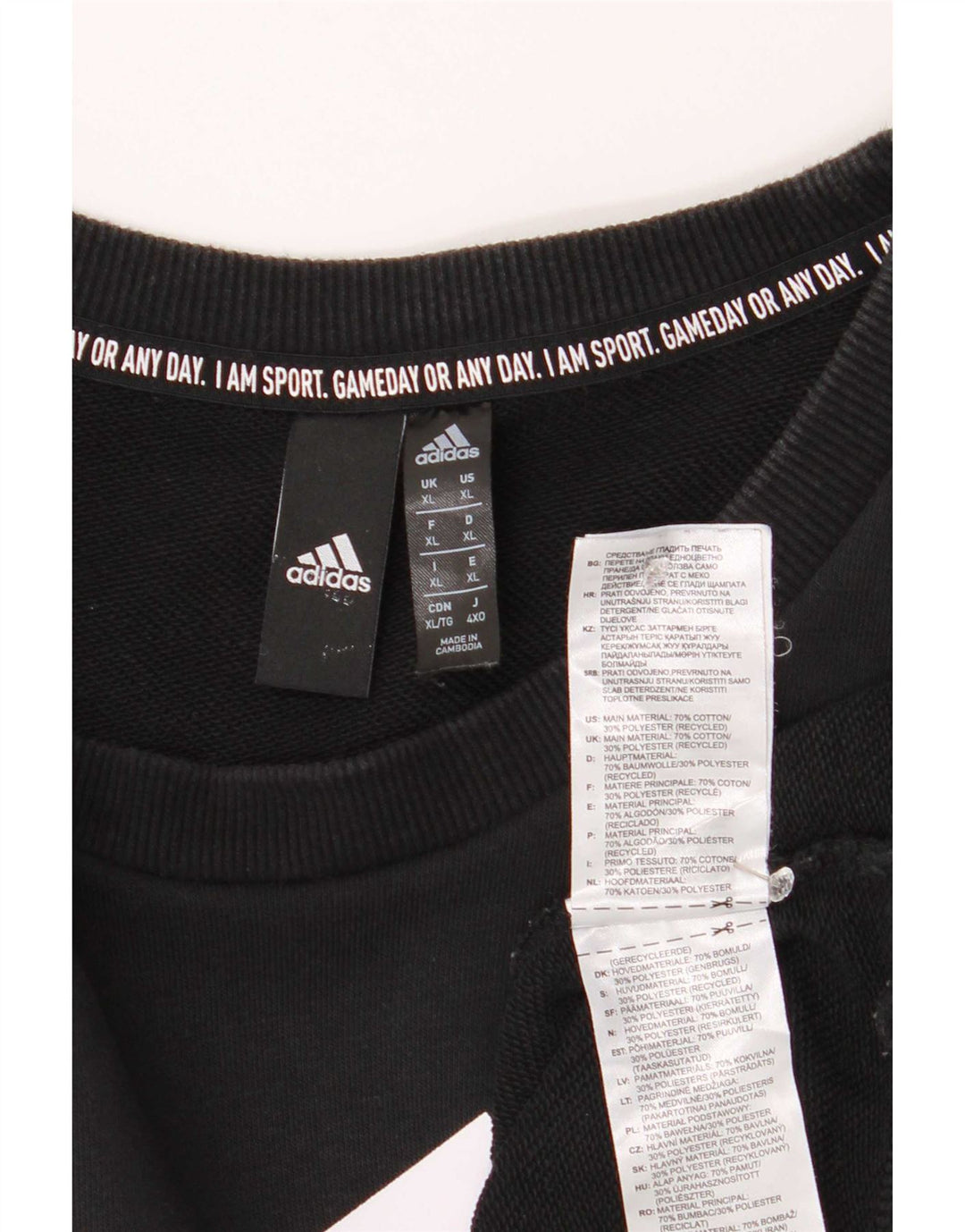 Hanorac pentru bărbați Adidas Graphic Regular Fit Jumper XL, bumbac negru