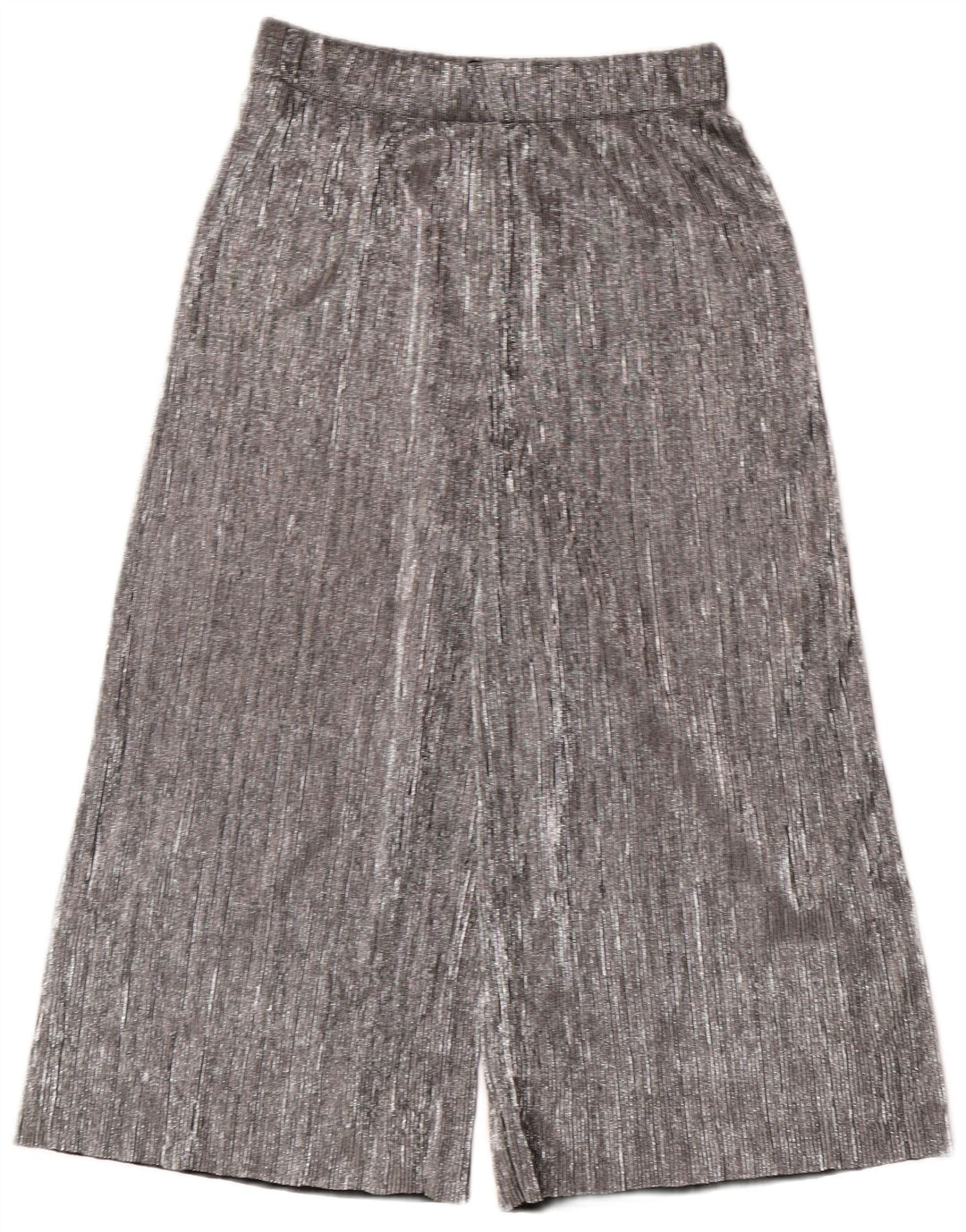 Pantaloni Capri pentru femei ZARA XS W24 L20 Poliester argintiu