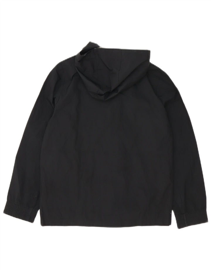 Jachetă de ploaie cu glugă ADIDAS pentru băieți 9-10 ani, poliester negru