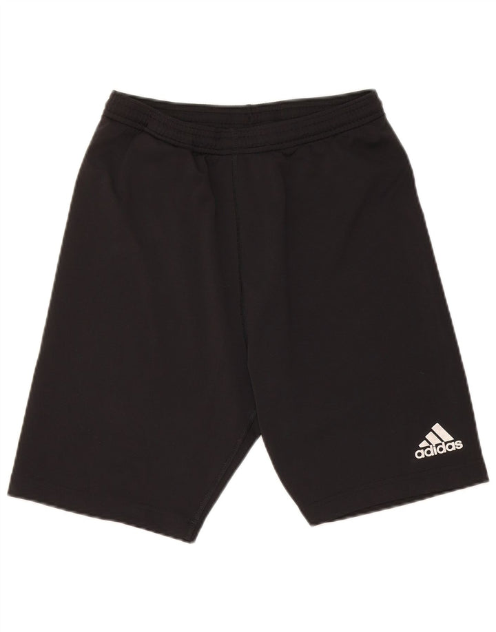 Pantaloni scurți sport ADIDAS pentru băieți 11-12 ani, mari, negru, poliester
