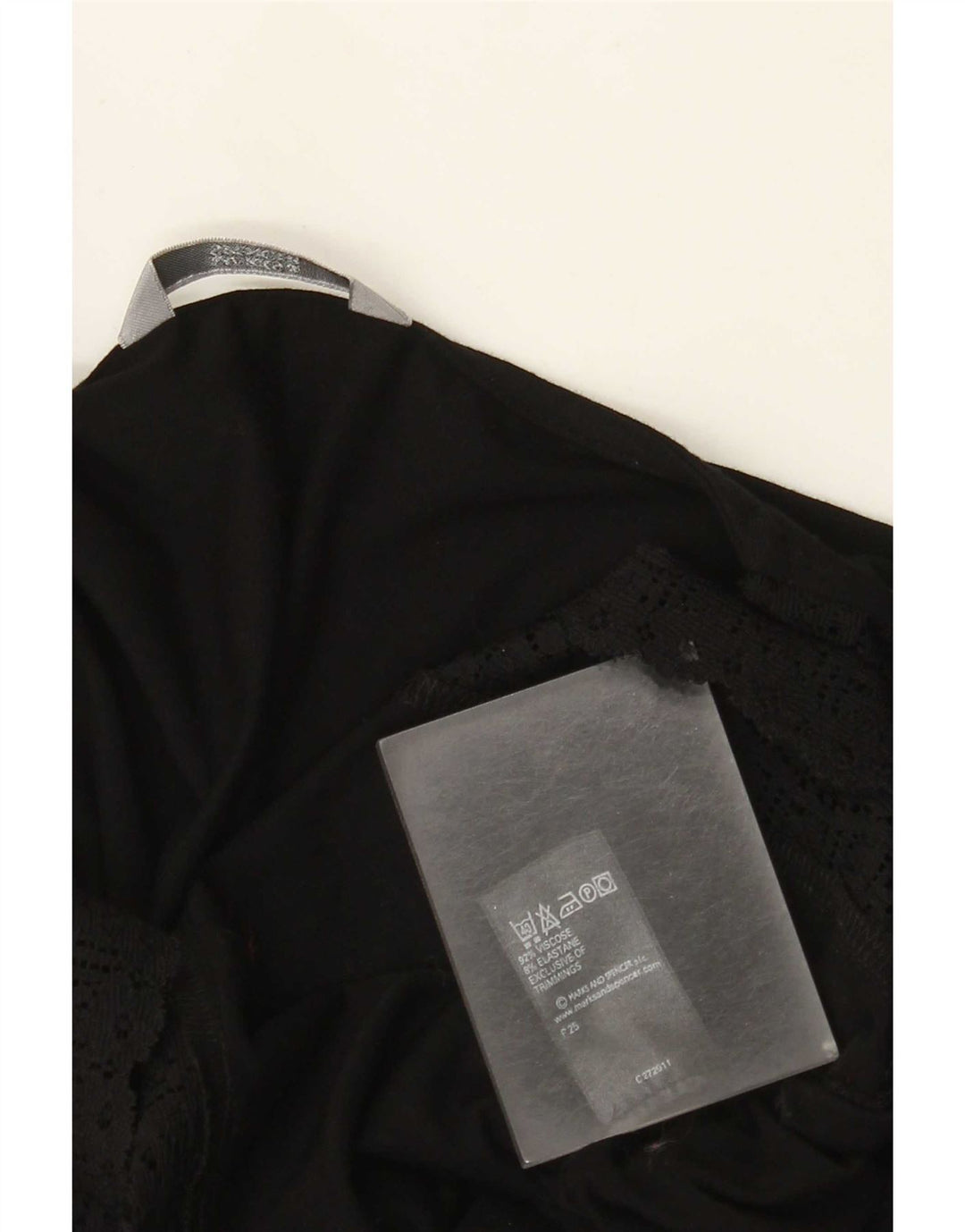 Bluză cămașă cu mâneci 3/4 pentru femei Marks & Spencer UK 14 Medium Black Viscose
