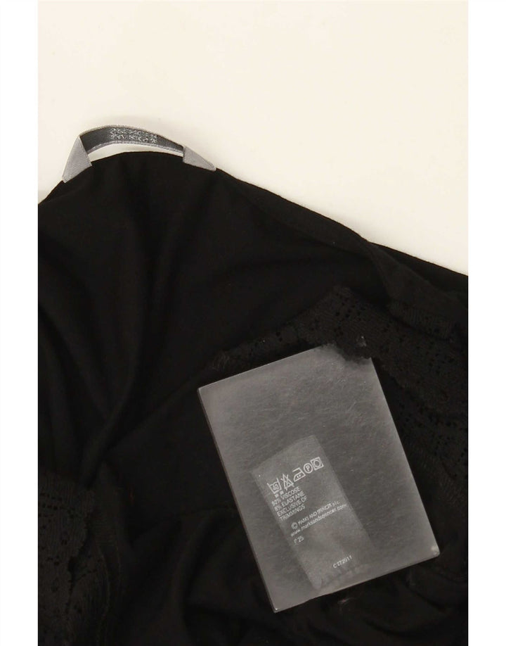 Bluză cămașă cu mâneci 3/4 pentru femei Marks & Spencer UK 14 Medium Black Viscose