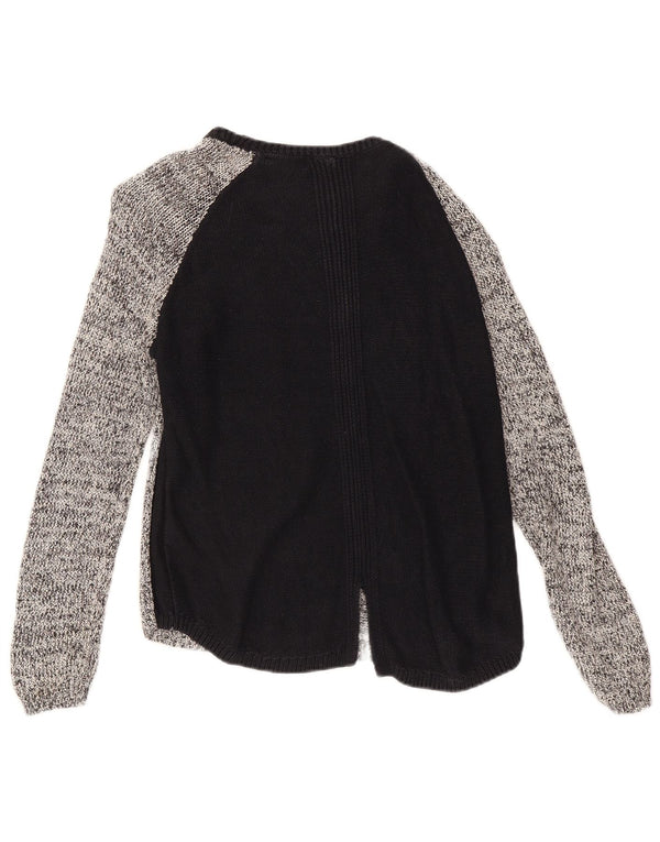 Pulover pentru femei Marks & Spencer cu gât cu barca UK 12 Medium Negru