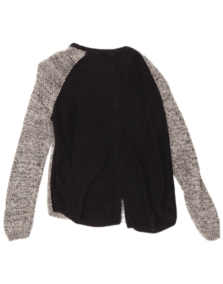 Pulover pentru femei Marks & Spencer cu gât cu barca UK 12 Medium Negru