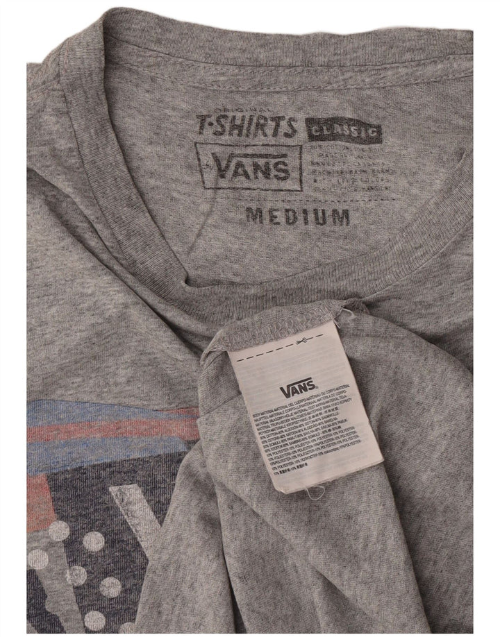 Tricou grafic Vans pentru bărbați Top din bumbac cu pete gri mediu