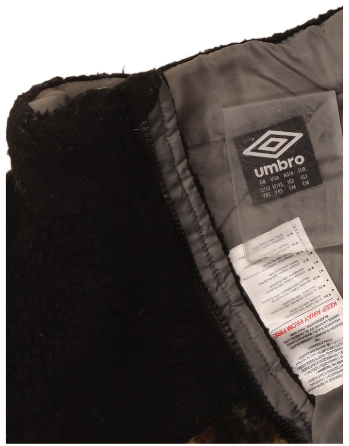 Jachetă fleece pentru băieți Umbro 12-13 ani poliester camuflaj negru