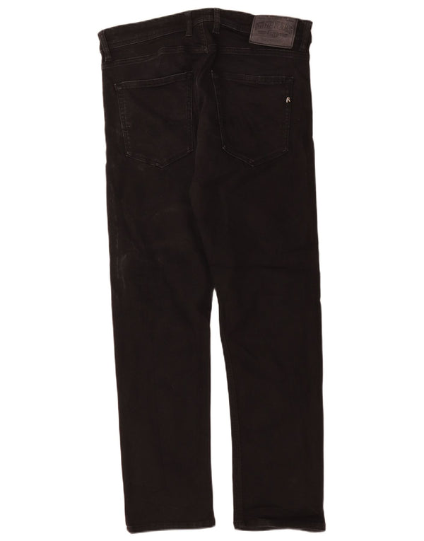 Replay blugi slim pentru bărbați W32 L30 bumbac negru