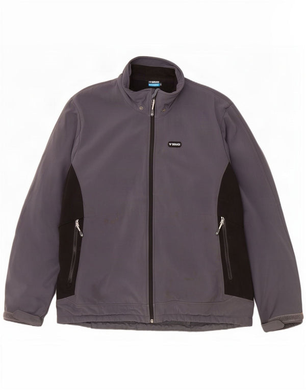 Brugi Mens Windbreaker Jacket UK 44 2XL Grey Polyester