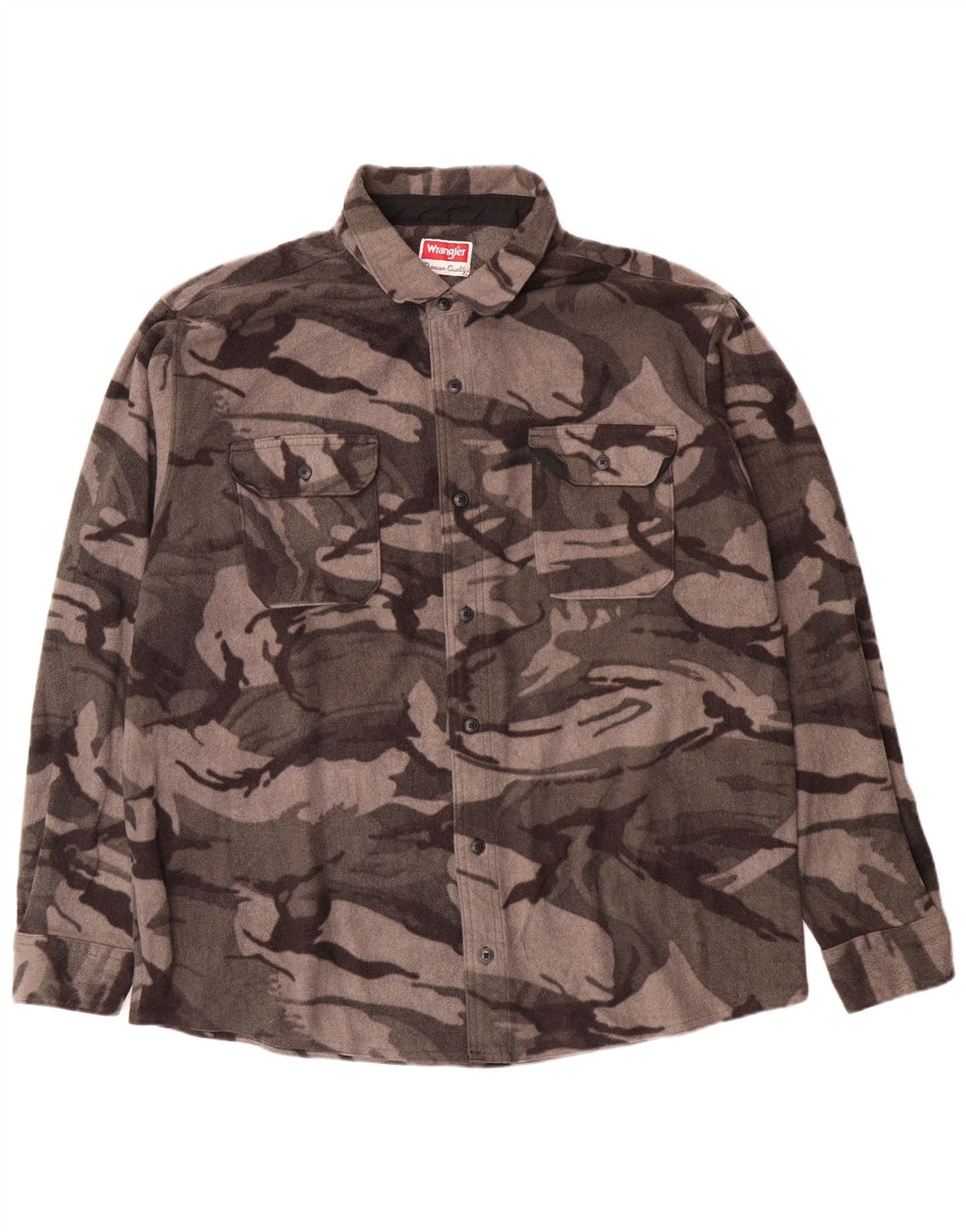 Cămașă din lână Wrangler pentru bărbați 2XL, gri camuflaj