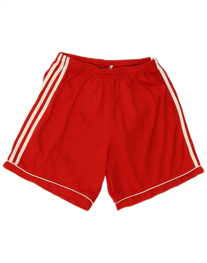 Pantaloni scurți sport pentru bărbați Adidas Climalite, poliester roșu mediu
