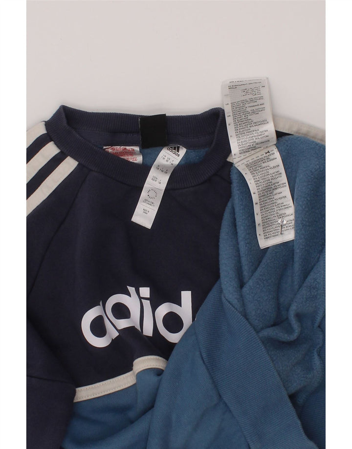Pulover cu grafică Adidas pentru băieți, 7-8 ani, albastru bleumarin