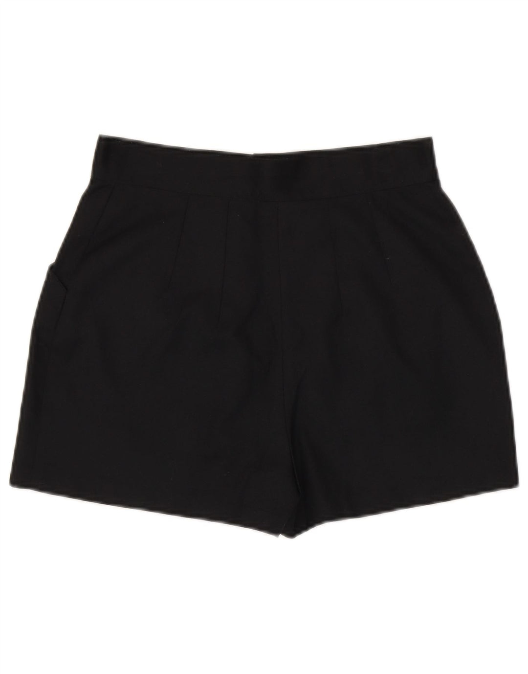 Pantaloni scurți casual vintage pentru femei, mediu W28, poliester negru