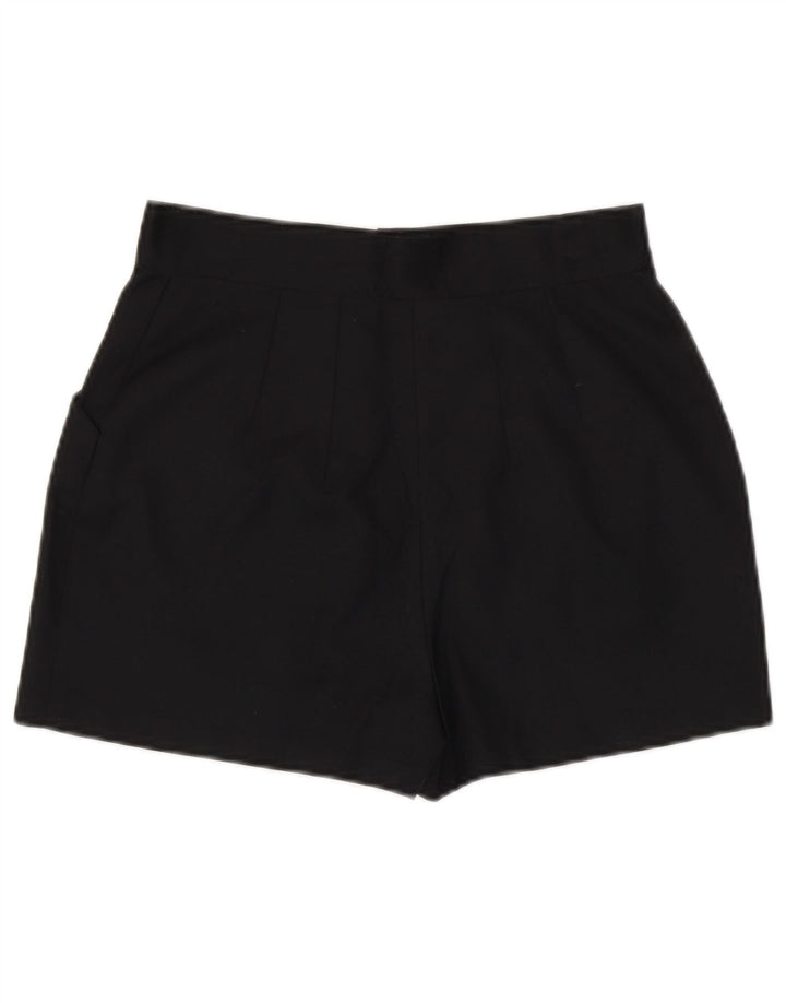 Pantaloni scurți casual vintage pentru femei, mediu W28, poliester negru