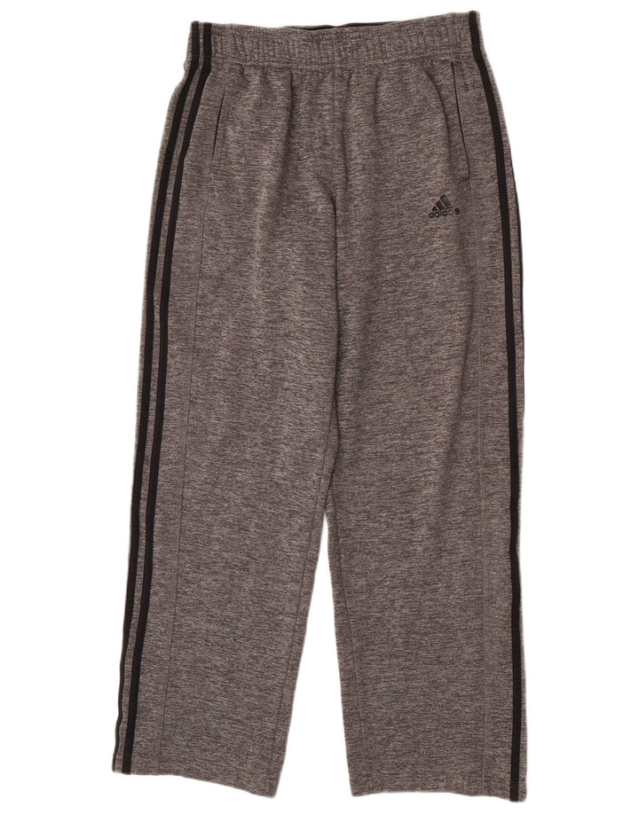 Pantaloni de trening Adidas Climawarm pentru bărbați, gri mediu, poliester pătat