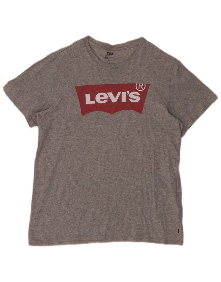 Tricou grafic pentru bărbați LEVI'S Top mare bumbac gri