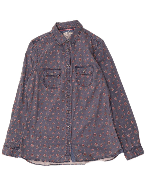 Cămașă pentru femei Fat Face UK 14, mare, albastru, floral, bumbac
